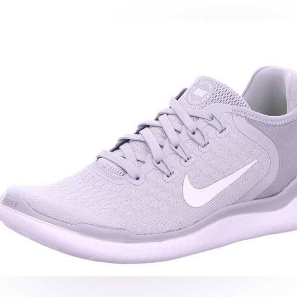 Shoes - Nike Womens Free Run 2018 Running Shoes Wolf Grey/White/Volt 942837-003 Size 9.5